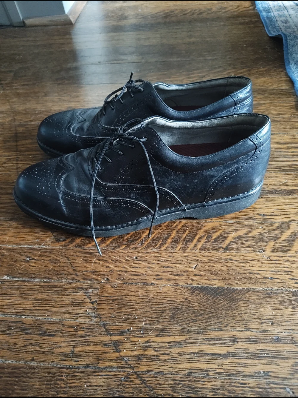 Rockport Black Men's Wingtip Derby Shoes
